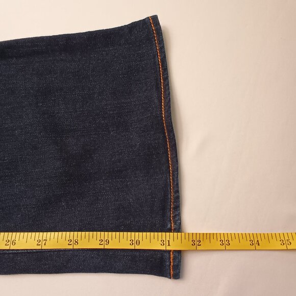 American Eagle Jeans Size 4 Artist Low Rise Flare Leg Dark Wash - Picture 9 of 10